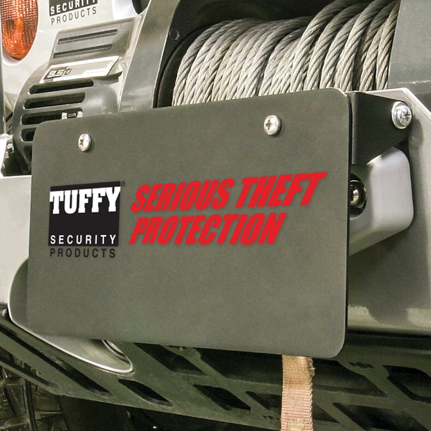 License Plate Holder <br>Hawse Winch Fairlead; Black