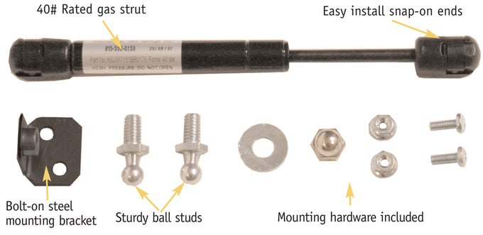 Console Gas Strut Kit (Black) <br>Universal