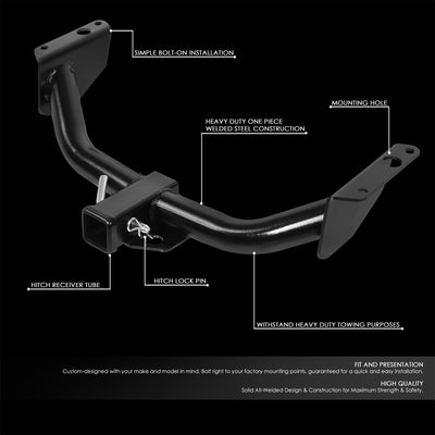 Class 3 2 in. Tow Hitch Receiver w/Hitch Pin <br>94-09 Mazda B2300 B3000 B4000