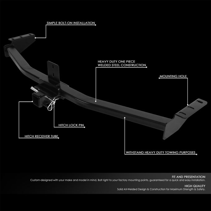 Class 3 2 in. Tow Hitch Receiver w/Hitch Pin <br>01-06 Acura MDX, 03-08 Honda Pilot