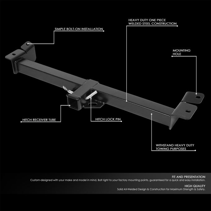Class 3 2 in. Tow Hitch Receiver w/Hitch Pin <br>97-06 Jeep Wrangler TJ