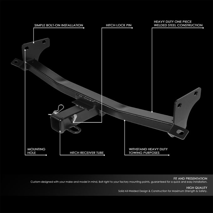 Class 3 2 in. Tow Hitch Receiver w/Hitch Pin <br>07-10 Jeep Patriot, Compass