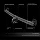 Class 3 2 in. Tow Hitch Receiver w/Hitch Pin <br>04-10 Porsche Cayenne, Volkswagen VW