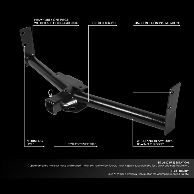 Class 3 2 in. Tow Hitch Receiver w/Hitch Pin <br>05-17 Chevy Equinox, 06-09 Pontiac Torrent