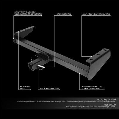 Class 3 2 in. Tow Hitch Receiver w/Hitch Pin <br>05-20 Nissan Frontier, 09-12 Equator