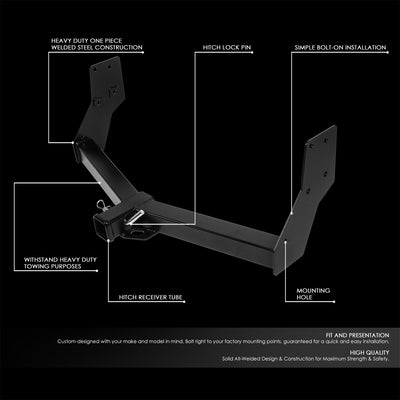 Class 3 2 in. Tow Hitch Receiver w/Hitch Pin <br>96-04 Nissan Pathfinder, 97-03 Infiniti QX4