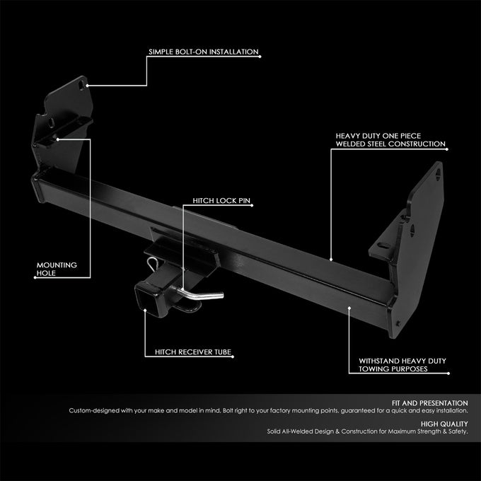 Class 3 2 in. Tow Hitch Receiver w/Hitch Pin <br>05-15 Toyota Tacoma