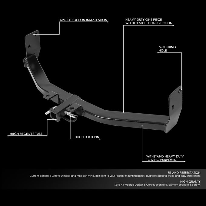 Class 2 1-1/4 in. Tow Hitch Receiver w/Hitch Pin <br>10-16 Cadillac SRX