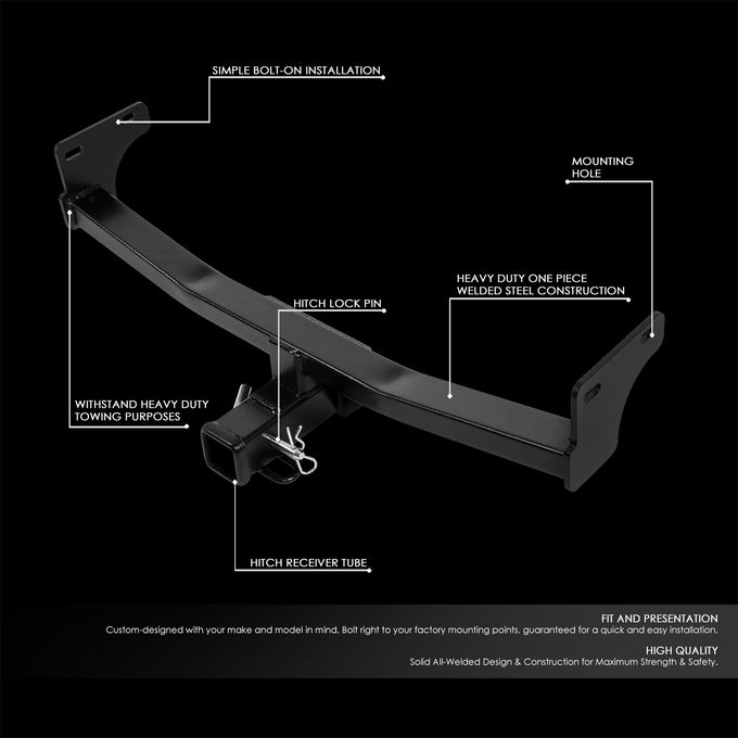 Class 3 2 in. Tow Hitch Receiver w/Hitch Pin <br>11-17 Jeep Patriot, Compass
