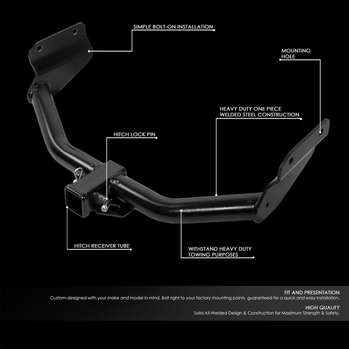 Class 3 2 in. Tow Hitch Receiver w/Hitch Pin <br>11-17 Jeep Grand Cherokee