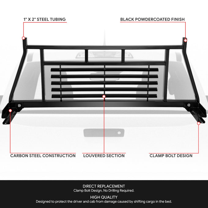 1 X 2 in. Steel Tubing Headache Rack <br> 19-23 Ford Ranger