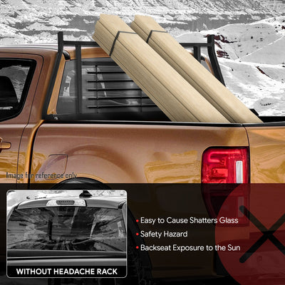 1 X 2 in. Steel Tubing Headache Rack <br> 19-23 Ford Ranger