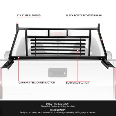 2 in. Steel Tubing Headache Rack <br> 15-22 Chevy Colorado, GMC Canyon