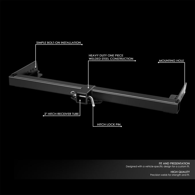 Class III Trailer Hitch Receiver <br> 21-24 Jeep Grand Cherokee L