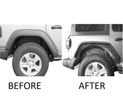 Full Set Tubular& Inner Fender Flares Liners <br>20-23 Jeep Gladiator