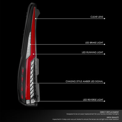 LED Sequential Chasing Tail Lights <br> 07-14 GMC Yukon XL, Chevy Suburban 1500 Tahoe