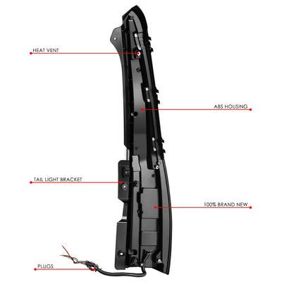 LED Sequential Chasing Tail Lights <br> 07-14 GMC Yukon XL, Chevy Suburban 1500 Tahoe