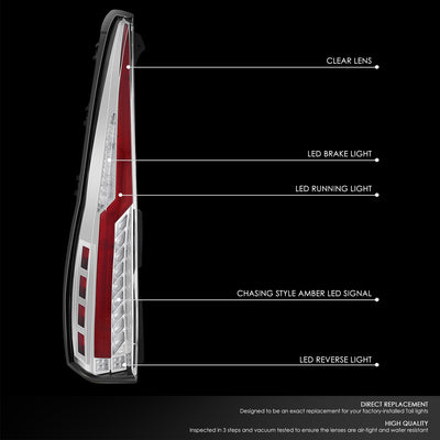 LED Sequential Chasing Tail Lights <br> 07-14 GMC Yukon XL, Chevy Suburban 1500 Tahoe