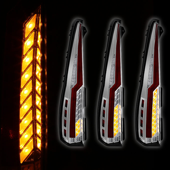 LED Sequential Chasing Tail Lights <br> 07-14 GMC Yukon XL, Chevy Suburban 1500 Tahoe