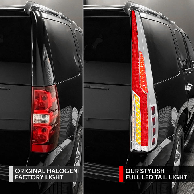 LED Sequential Chasing Tail Lights <br> 07-14 GMC Yukon XL, Chevy Suburban 1500 Tahoe