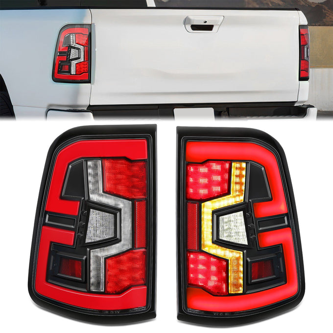 Full LED Light Bar Tail Lights <br>19-24 Ram 1500