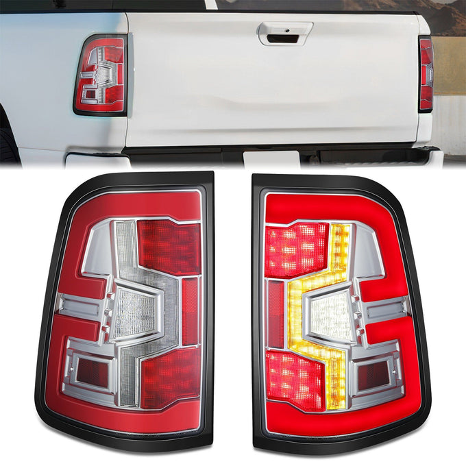 Full LED Light Bar Tail Lights <br>19-24 Ram 1500