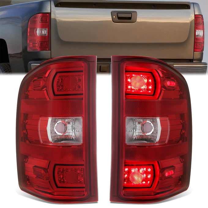 Factory Style Tail Lights <br> 07-14 Chevy Silverado/ GMC Sierra 1500 2500 HD 3500 HD