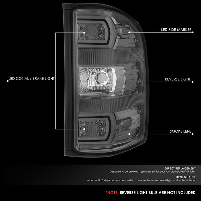 Factory Style Tail Lights (Tinted Lens)<br> 07-14 Chevy Silverado/ GMC Sierra 1500 2500 HD 3500 HD