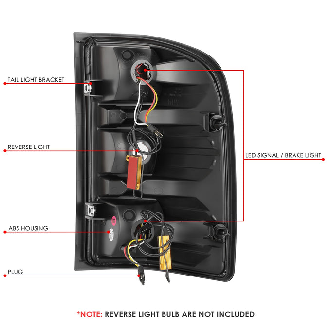 Factory Style Tail Lights (Tinted Lens)<br> 07-14 Chevy Silverado/ GMC Sierra 1500 2500 HD 3500 HD