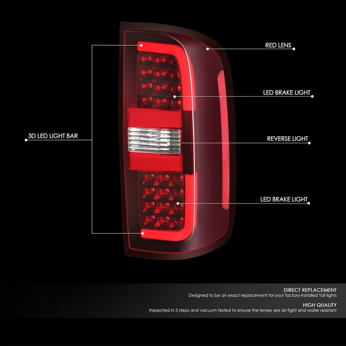 3D Light Bar LED Tail Light Assembly <br> 15-22 Chevrolet Colorado