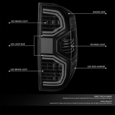 Factory Style LED Tail Lights <br> 14-21 Toyota Tundra