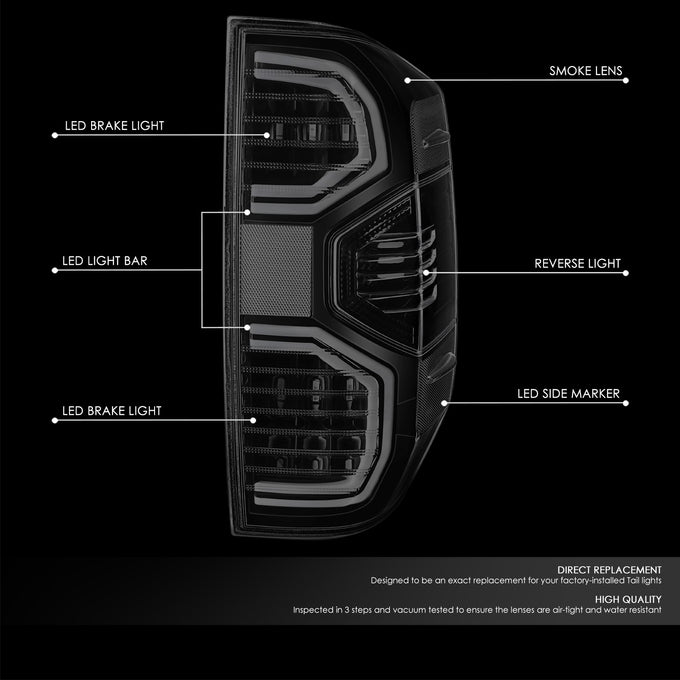 Factory Style LED Tail Lights <br> 14-21 Toyota Tundra