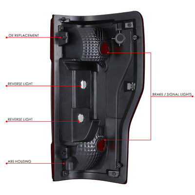 Factory Style Tail Lights <br> 20-22 Ford F-250 F-350 F-450 Super Duty