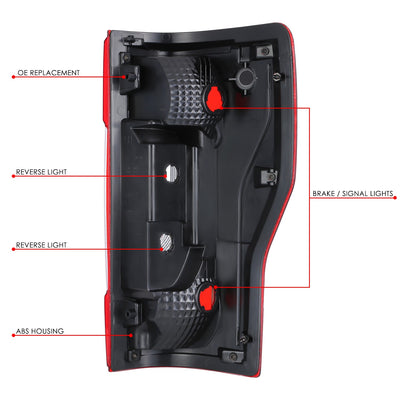 Factory Style Tail Lights (Left)<br> 20-22 Ford F-250 F-350 F-450 Super Duty