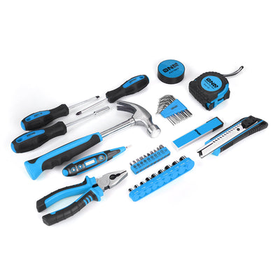 46 Pieces Household Hand Tool Kit with Toolbox (Blue)