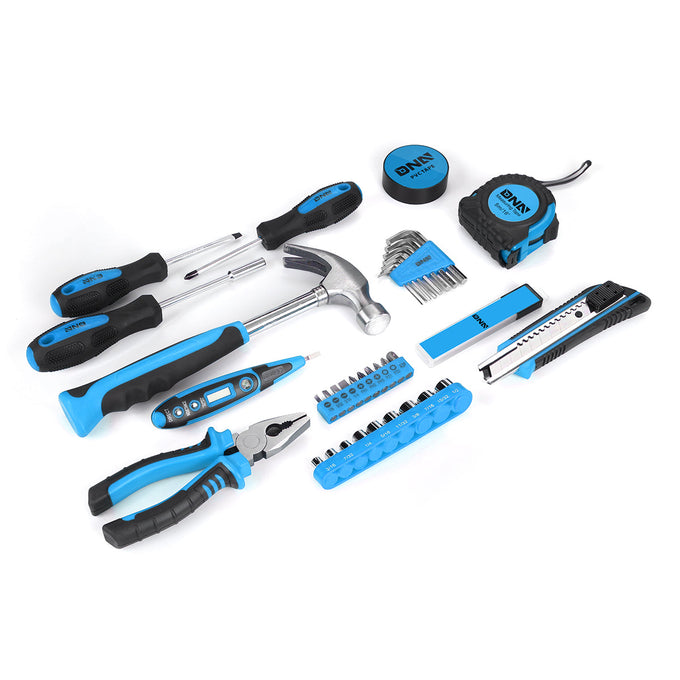 46 Pieces Household Hand Tool Kit with Toolbox (Blue)