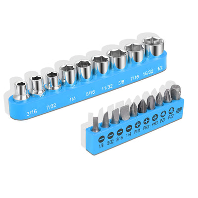 46 Pieces Household Hand Tool Kit with Toolbox (Blue)