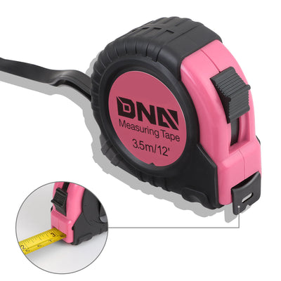 46 Pieces Household Hand Tool Kit with Toolbox (Pink)
