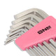 46 Pieces Household Hand Tool Kit with Toolbox (Pink)