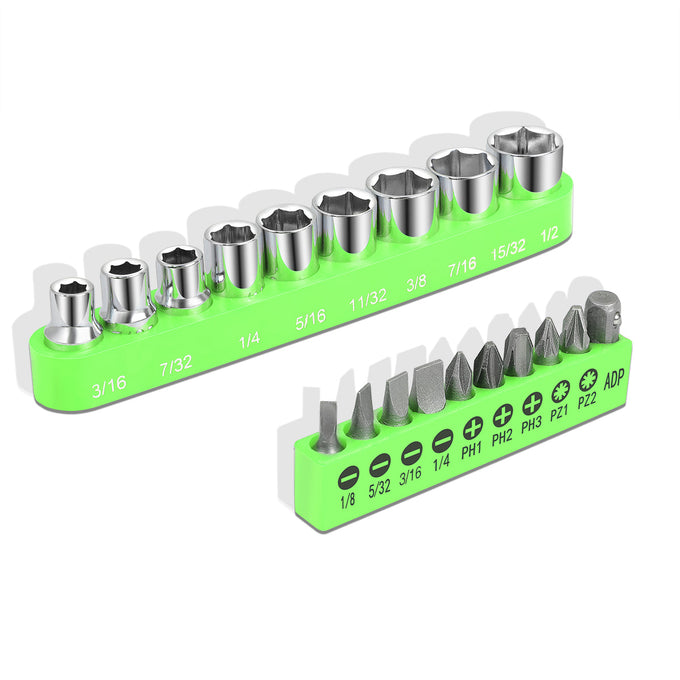 46 Pieces Household Hand Tool Kit with Toolbox (Green)