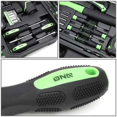 27 Pieces Household Hand Tool Kit with Toolbox (Green)