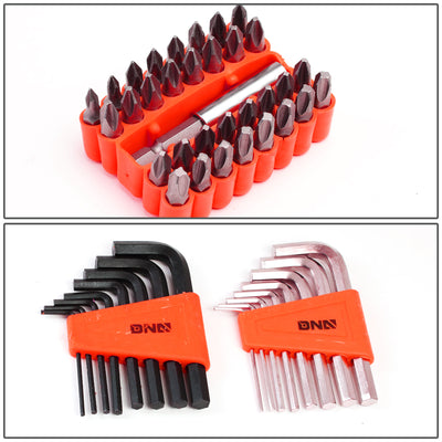 220 Pcs Mechanic Repair Tool Kit Metric Wrenchess/ Sockets/ Screwdriver Bit Set - Yellow