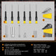 220 Pcs Mechanic Repair Tool Kit Metric Wrenchess/ Sockets/ Screwdriver Bit Set - Yellow