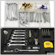 160 Pcs Auto/ Home Hand Tool Kit - Wrenches Pliers Ratchets Sockets w/ Toolbox (Yellow)