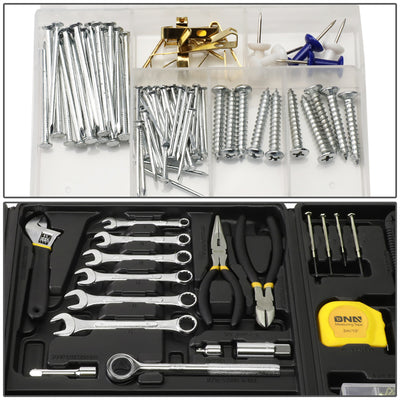 160 Pcs Auto/ Home Hand Tool Kit - Wrenches Pliers Ratchets Sockets w/ Toolbox (Yellow)