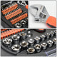 64 Pcs Hand Tool Kit - Adjustable Wrench Bit Screwdriver 11 in. Flexible Extension (Orange)