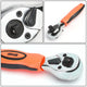 64 Pcs Hand Tool Kit - Adjustable Wrench Bit Screwdriver 11 in. Flexible Extension (Orange)
