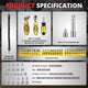 64 Pcs Hand Tool Kit - Adjustable Wrench Bit Screwdriver 11 in. Flexible Extension (Yellow)