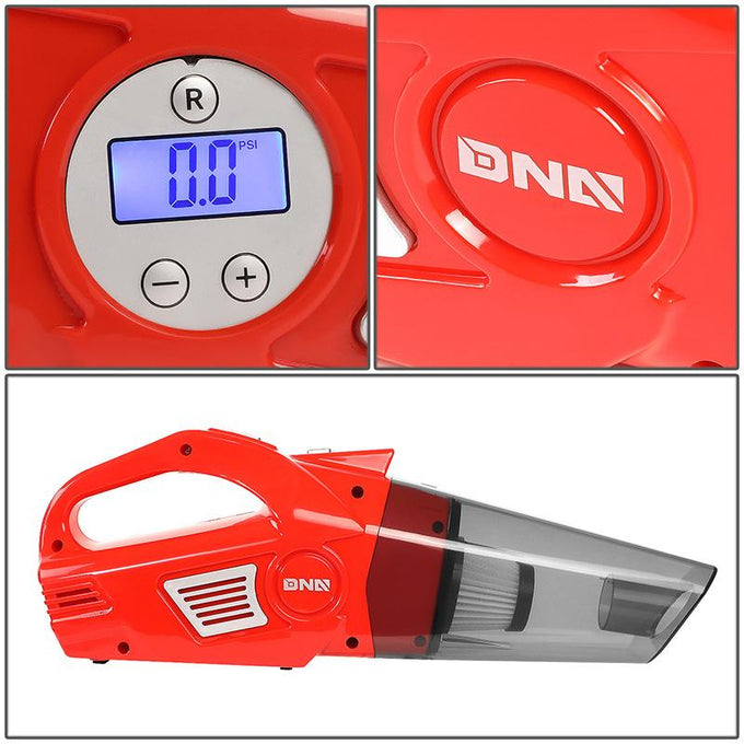 12V 70W Portable Handheld Multi-Function Corded Car Mini Vacuum Cleaner (Red)