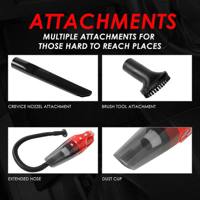 12V 70W Portable Handheld Multi-Function Corded Car Mini Vacuum Cleaner (Red)